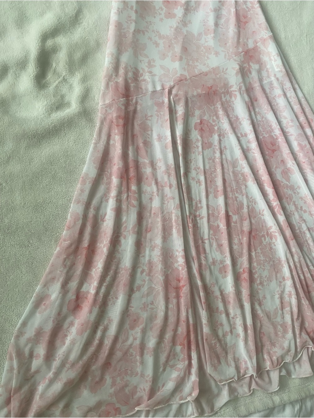 Altar’d State Samara Mesh Floral Maxi Dress Pink White Size S - Picture 7 of 12
